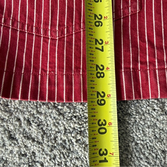 Vtg Ralph Lauren Jeans Co Blue Corduroy Collar Red Pinstriped Chore Barn Jacket - Picture 12 of 16